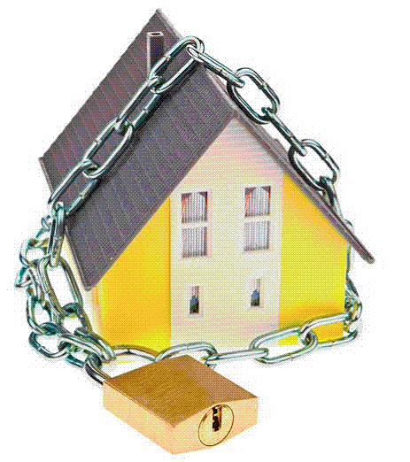 Haus mit Kette